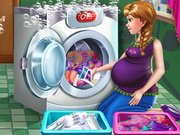 Anna Pregnant Laundry Day