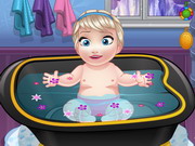 Baby Elsa Bathing