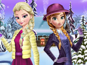Elsa And Anna Winter Dress Up
