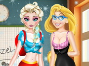 Elsa And Rapunzel Highschool Outfit