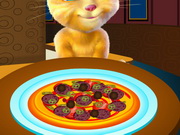 Talking Ginger Cooking Pizza