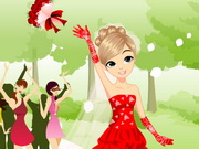 Bride Tossing Bouquet