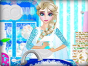 Elsa Washing Dishes