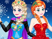 Elsa With Anna Dress Up