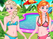 Frozen Sisters Pool Day