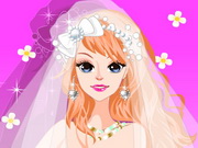 Gorgeous Bride In White Dress Up