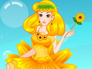 Happy Sunflower Girl