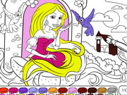 Rapunzel In The Tower Coloring