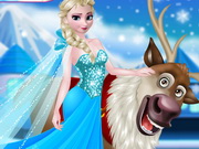 Rudolph And Elsa In The Frozen Forest