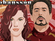 Scarlett Johansson & Robert John Downey Jr.