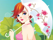 Girl Walking In The Rain