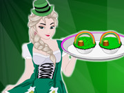 Elsa Cooking St Patricks Day Cupcakes
