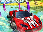 Floating Water Surfer Car Driving : Beach Racing