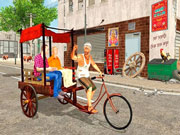 City Public Cycle Rickshaw Driving Simulator