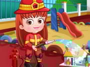 Baby Hazel Firefighter Dressup