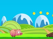 Pink Running Pig