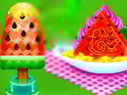 Watermelon Ice Cream And Candy Cooking
