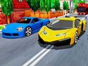Car Racing In Fast Highway Traffic