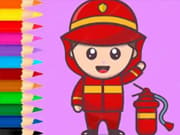 Coloring Book: Fireman