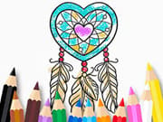 Coloring Book: Heart Dreamcatcher