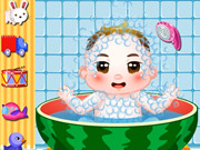 Happy Baby Bathing Time