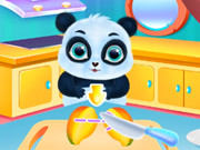 Cute Panda Caring And Dressup